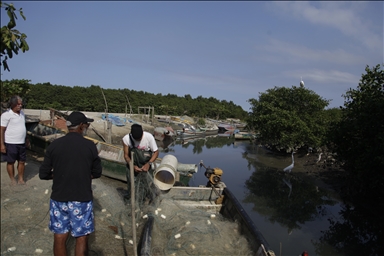Ore pollution harms fishermen's lives at Sepetiba Bay in Rio de Janeiro