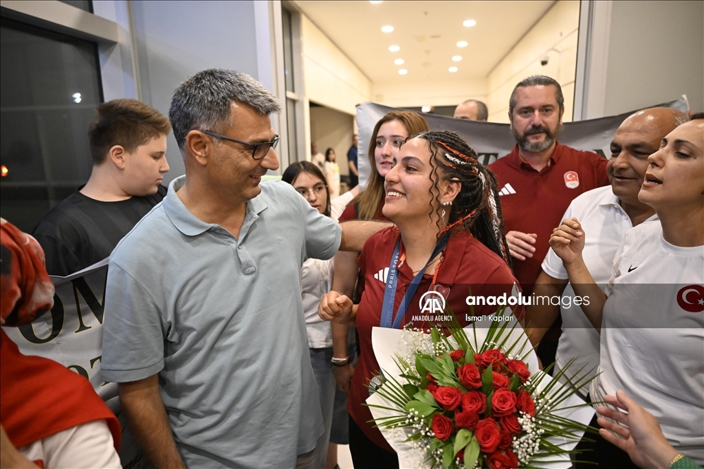 Turkish Olympic silver medalist shooter Sevval Ilayda Tarhan returned to Ankara