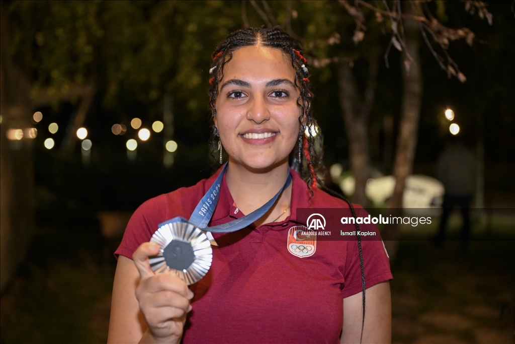 Turkish Olympic silver medalist shooter Sevval Ilayda Tarhan returned to Ankara