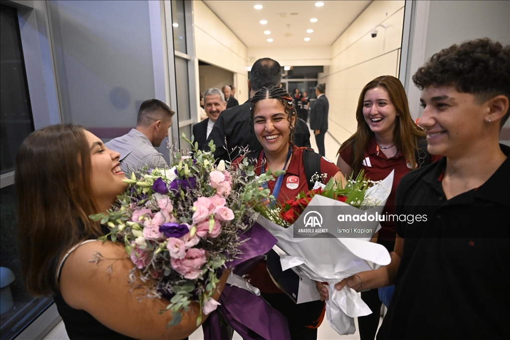 Turkish Olympic silver medalist shooter Sevval Ilayda Tarhan returned to Ankara