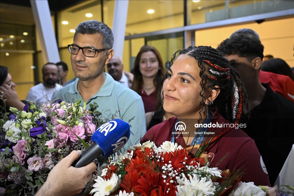 Turkish Olympic silver medalist shooter Sevval Ilayda Tarhan returned to Ankara