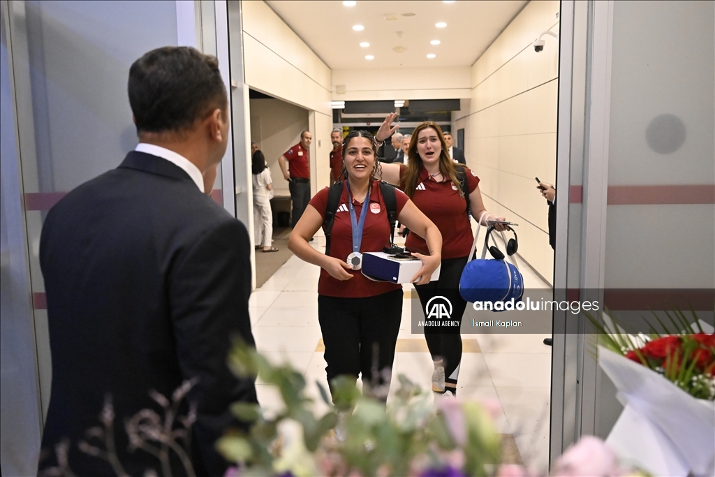 Turkish Olympic silver medalist shooter Sevval Ilayda Tarhan returned to Ankara