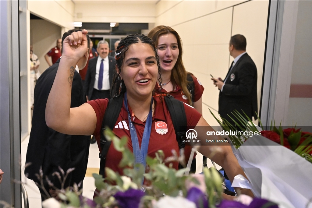 Turkish Olympic silver medalist shooter Sevval Ilayda Tarhan returned to Ankara