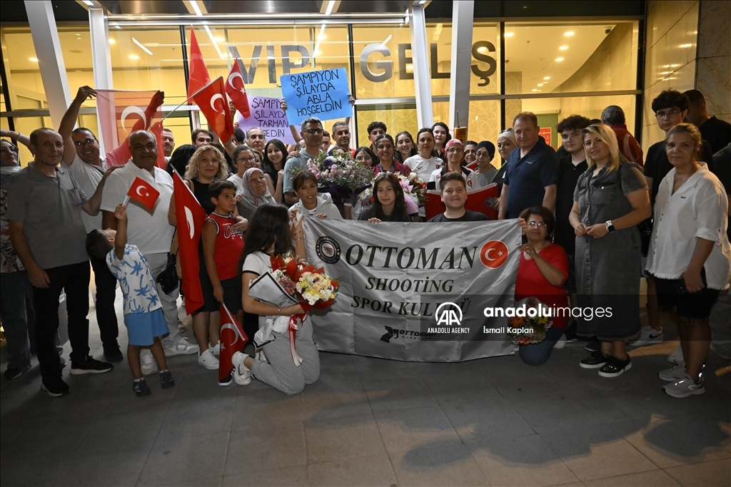 Turkish Olympic silver medalist shooter Sevval Ilayda Tarhan returned to Ankara