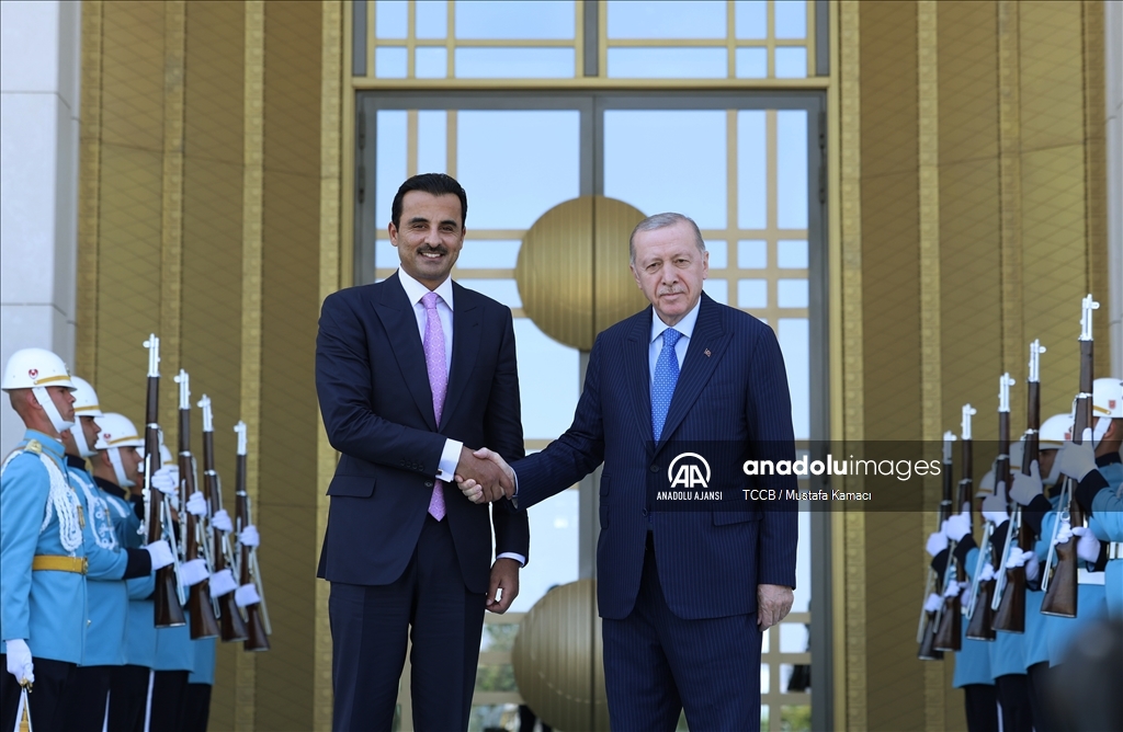 Cumhurbaşkanı Erdoğan, Katar Emiri Şeyh Temim bin Hamed Al Sani ile görüştü