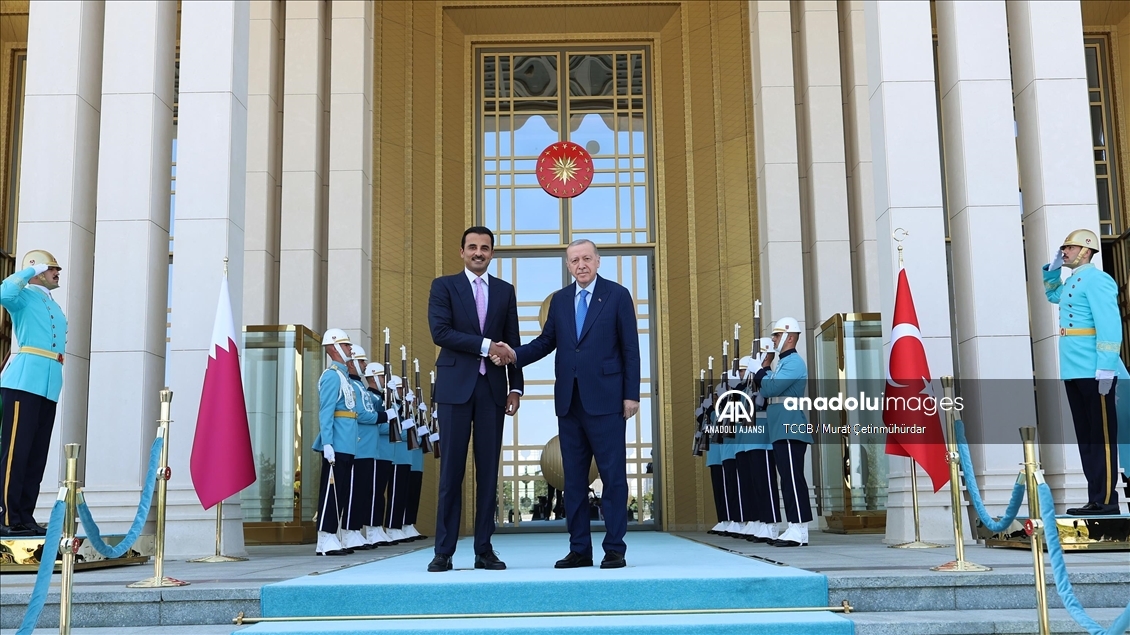 Cumhurbaşkanı Erdoğan, Katar Emiri Şeyh Temim bin Hamed Al Sani ile görüştü