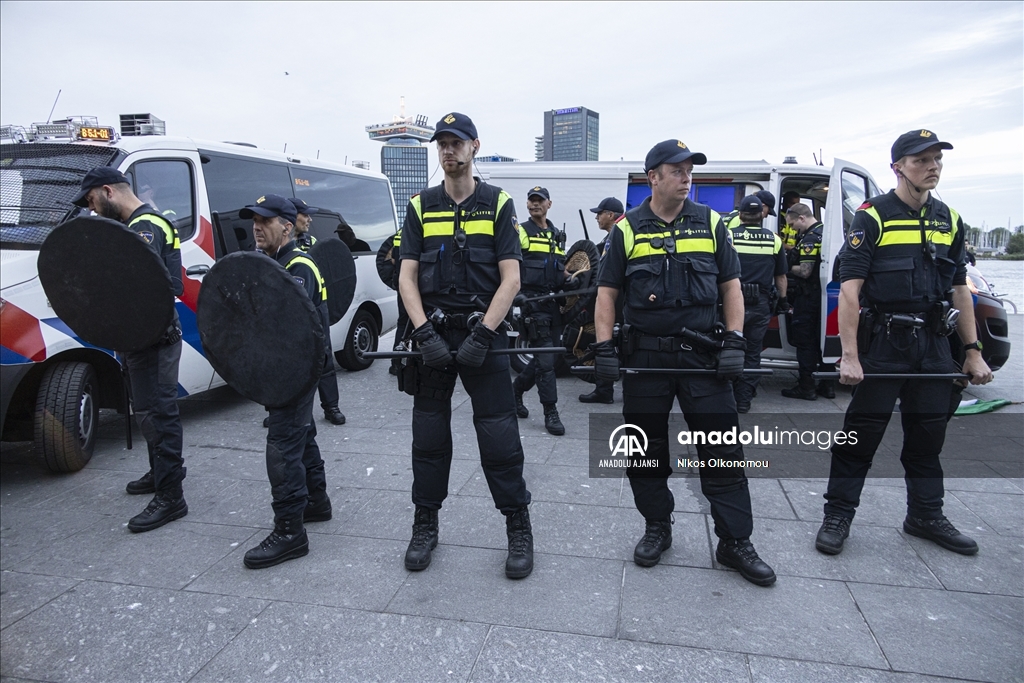 Amsterdam'da Filistin yanlısı protestoda tutuklamalar