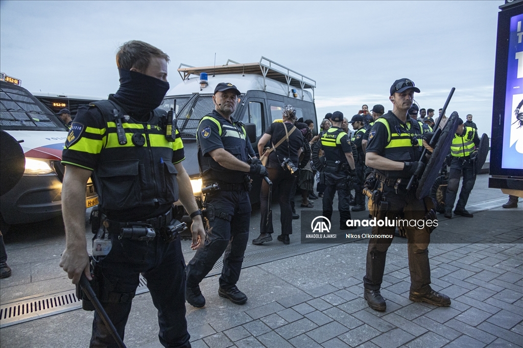 Amsterdam'da Filistin yanlısı protestoda tutuklamalar