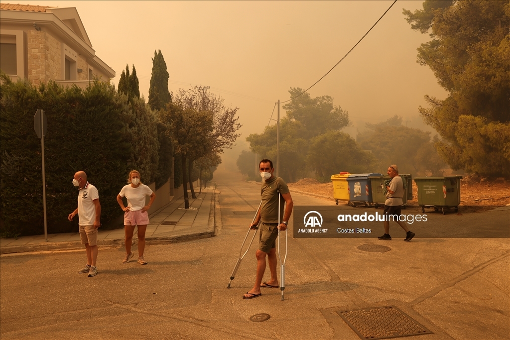 Wildfire in Greece's Athens
