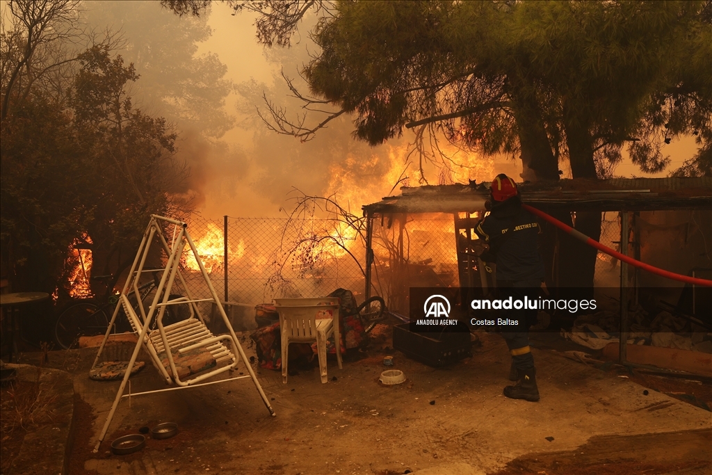 Wildfire in Greece's Athens
