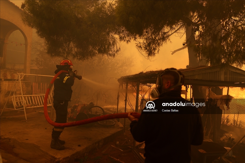 Wildfire in Greece's Athens