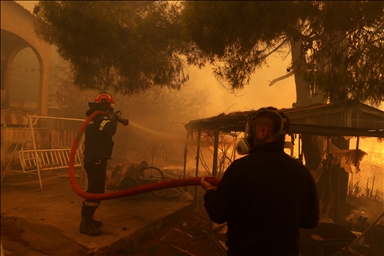 Wildfire in Greece's Athens