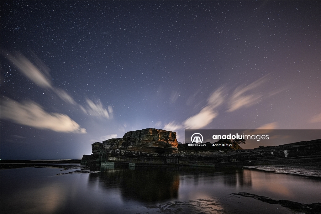 Perseid meteor yağmuru Pembe Kayalar'da gözlemlendi