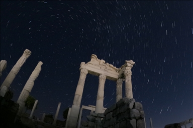 Perseid meteor shower in Bergama, Izmir