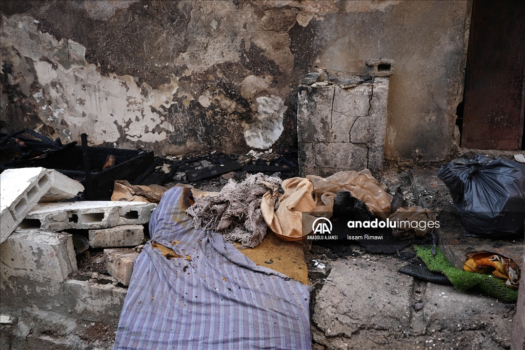 İsrail'in Batı Şeria'daki Nur Şems Mülteci Kampı'na düzenlediği hava saldırısı