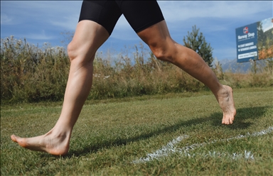  First barefoot run race under the High Tatras in Slovakia