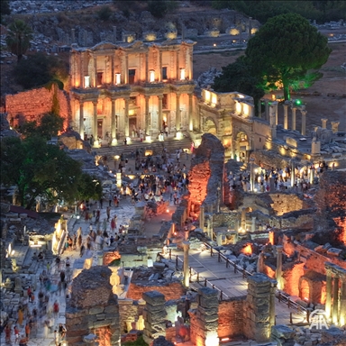 Ancient City of Ephesus breaks visitor record with night museology