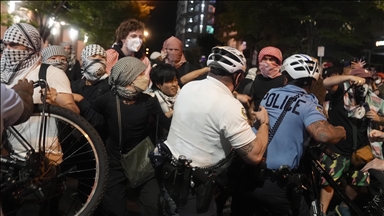 Philadelphia'da düzenlenen Filistin yanlısı gösteriye polis müdahale etti