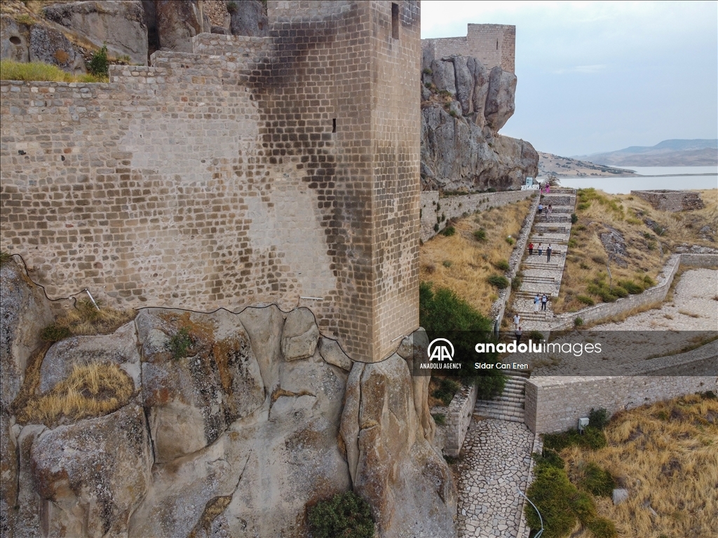 The allure of historic Pertek Castle in Turkiye's Tunceli is amplified by boat tours