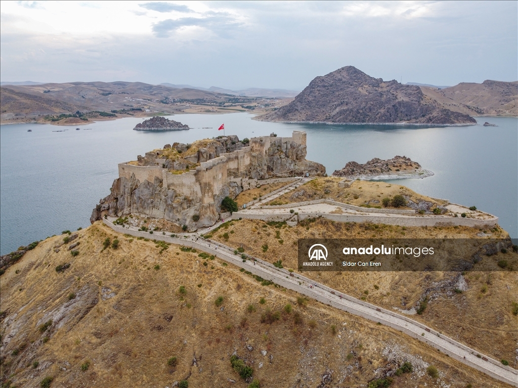 The allure of historic Pertek Castle in Turkiye's Tunceli is amplified by boat tours