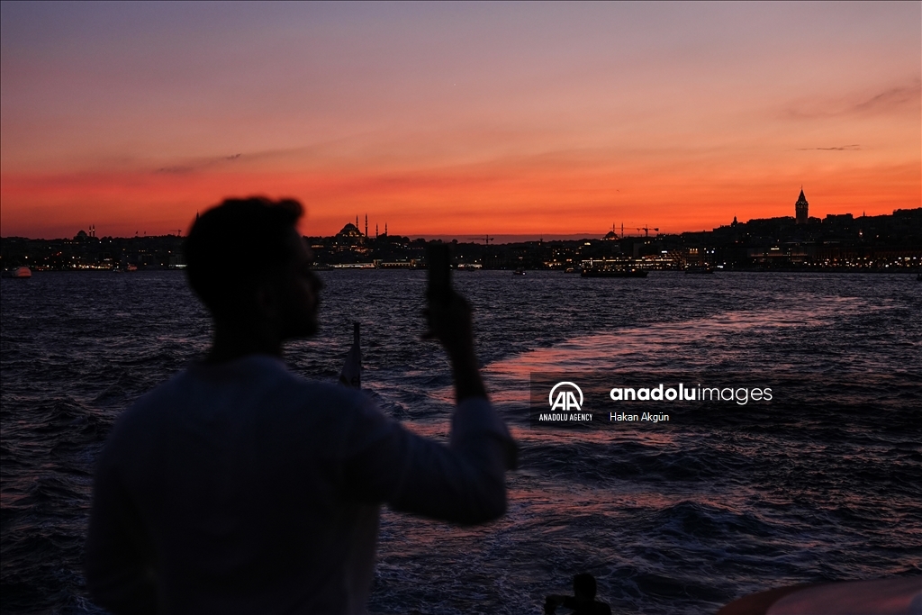 Sunset in Turkiye's Istanbul