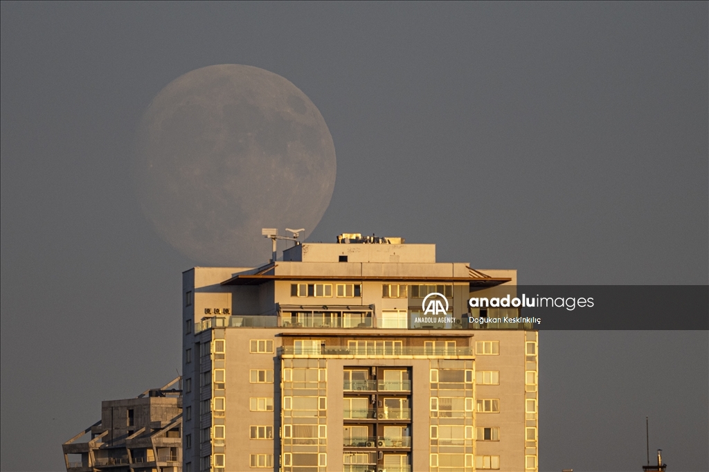 Bulging Moon in Turkiye's Ankara