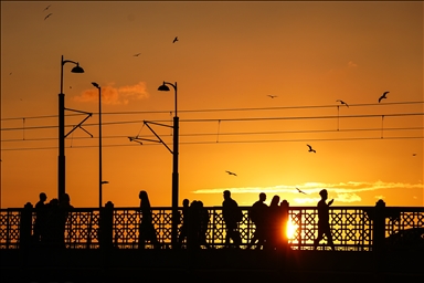 Sunset in Turkiye's Istanbul