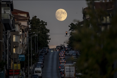 Bulging Moon in Turkiye's Ankara