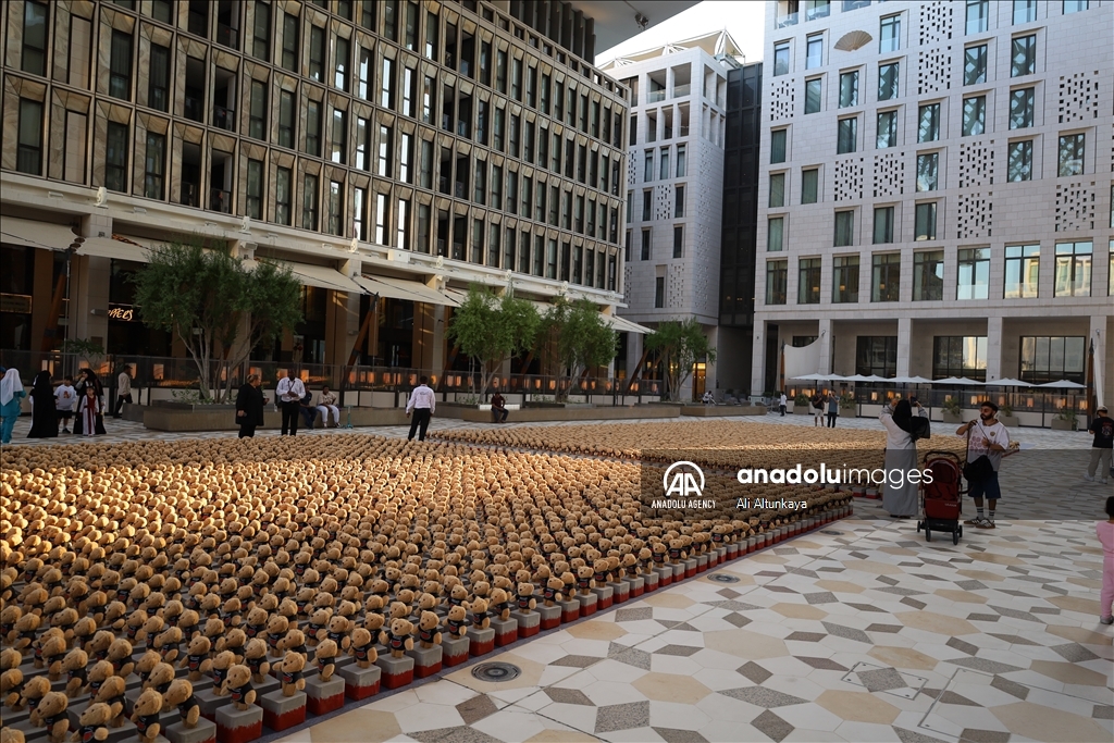 Thousands of teddy bears displayed in Qatar to commemorate children killed in Israel's attacks on Gaza