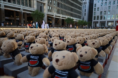 Thousands of teddy bears displayed in Qatar to commemorate children killed in Israel's attacks on Gaza