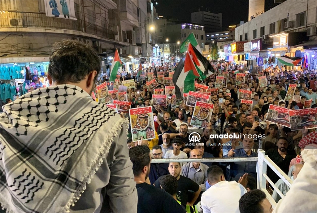 Ürdün'de, İsrail saldırıları altındaki Gazze'ye destek gösterisi düzenlendi
