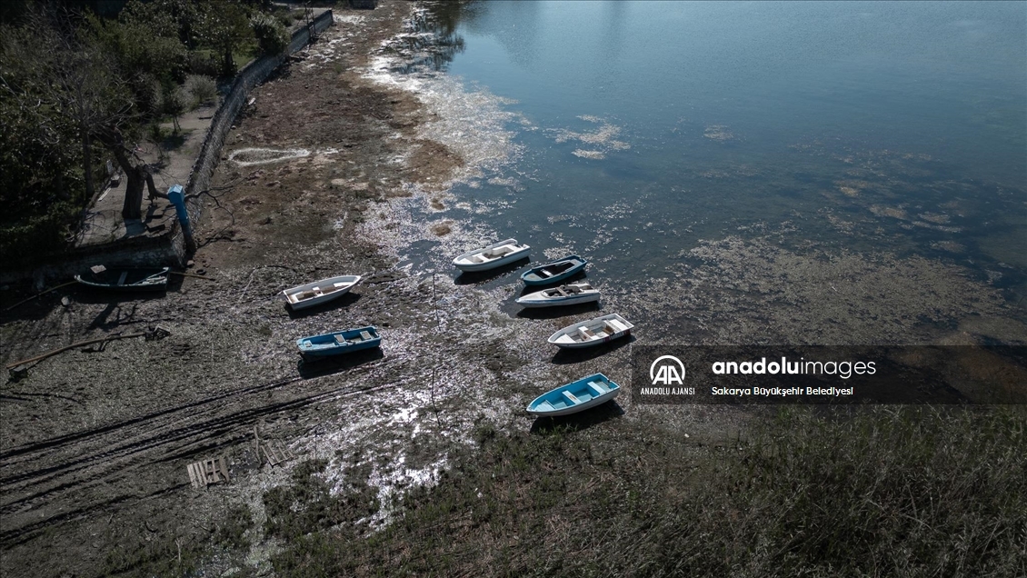 Sapanca Gölü'nde su 17 metre çekildi