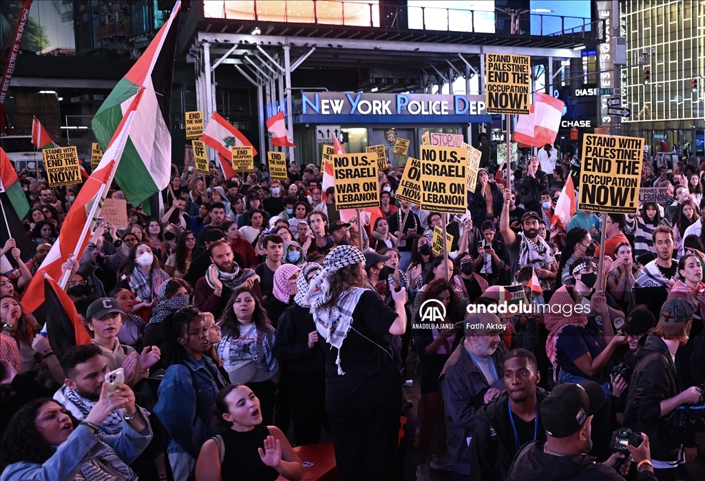 New York'ta Filistin'e destek gösterisi