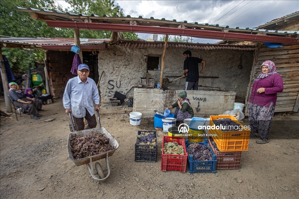 В турецкой Конье занимаются производством виноградной патоки традиционным способом