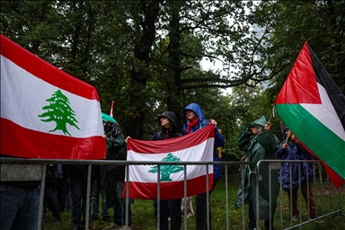 В Гааге, несмотря на сильный дождь, прошла акция протеста против израильских атак на сектор Газа и Ливан