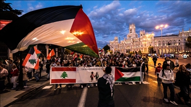 Madrid'de, Gazze ve Lübnan'da savaşın durdurulması için protesto düzenlendi