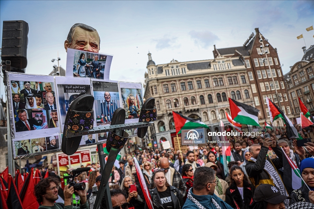 Amsterdam'da Filistin ve Lübnan'a destek gösterisi düzenlendi