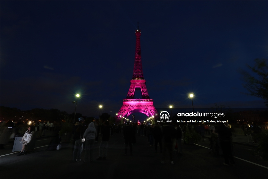 Eiffel Tower illuminates in pink to mark the Breast Cancer Awareness Month