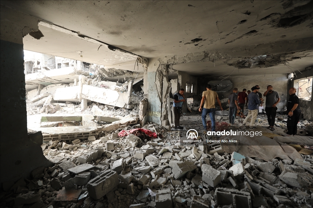 Israeli attack on Gaza City's Ibn al-Haitham school