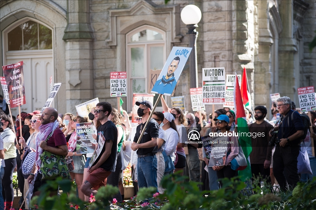 Chicago'da yüzlerce kişi İsrail'in Gazze'de 1 yıldır süren saldırılarını protesto etti 