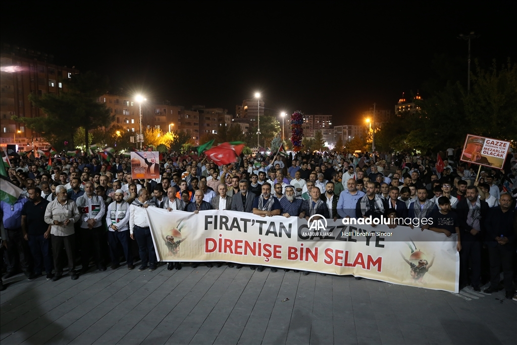 Diyarbakır, Siirt, Şırnak ve Mardin'de İsrail'in Filistin'e yönelik saldırıları protesto edildi