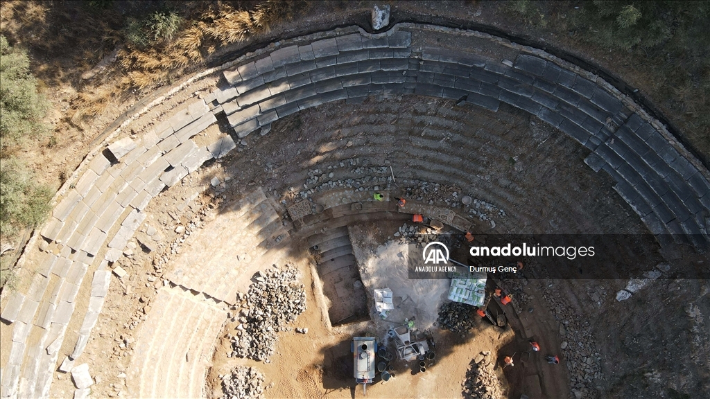 Theater of Euromos Ancient City in Turkiye's Mugla