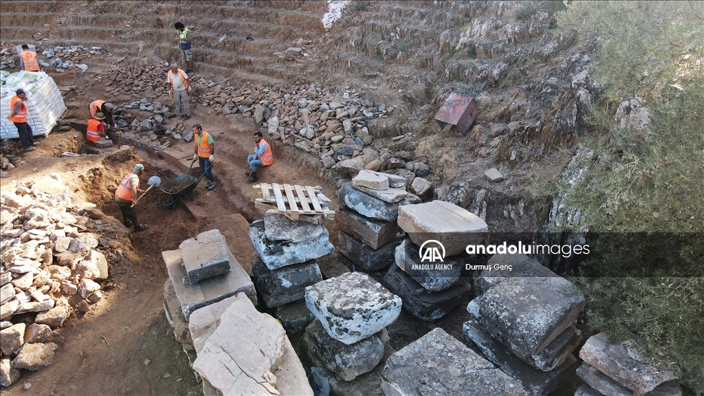 Theater of Euromos Ancient City in Turkiye's Mugla