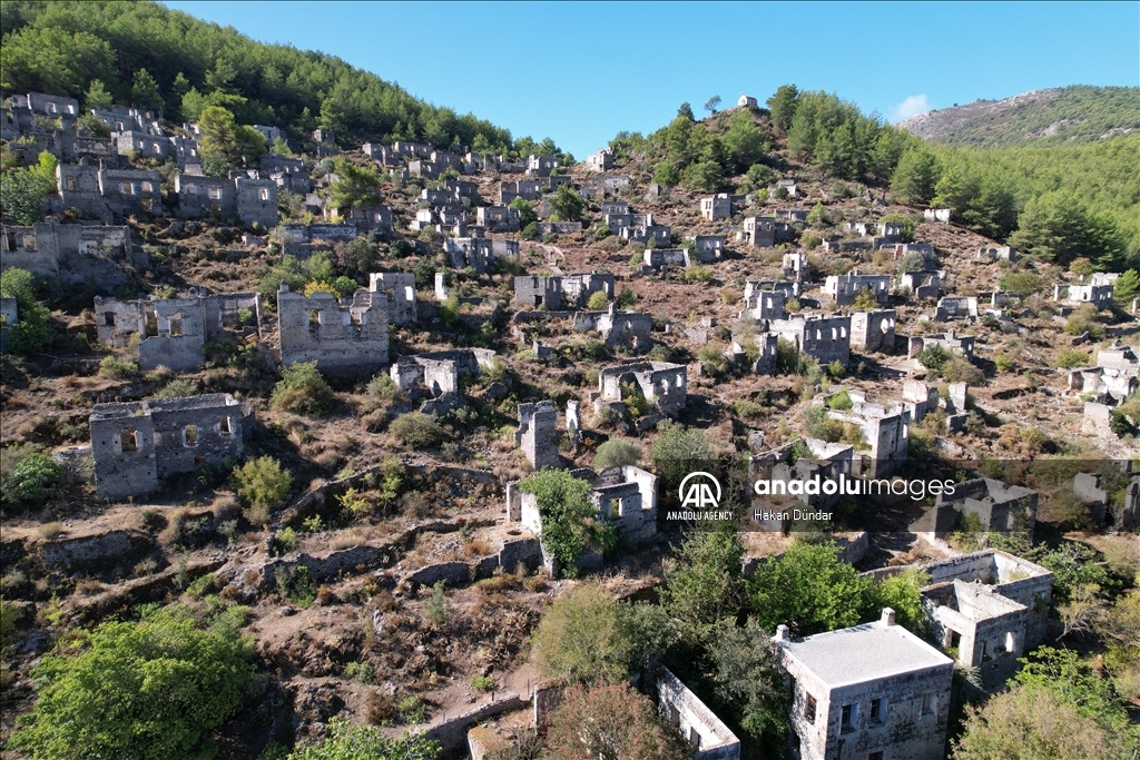 Ghost town in Turkiye's Mugla: Kayakoy 