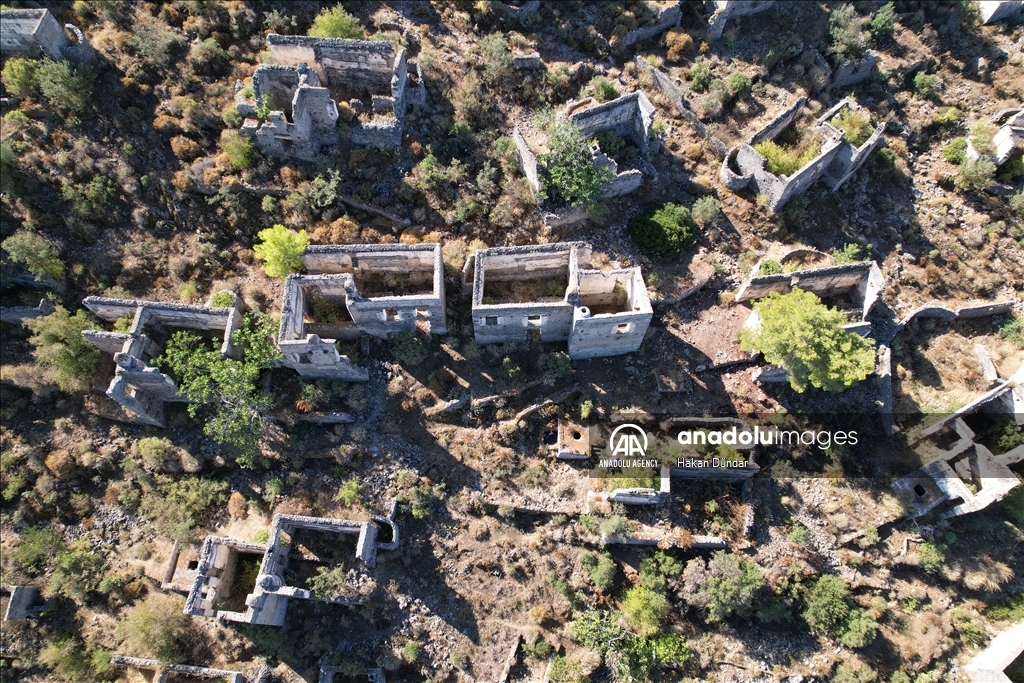 Ghost town in Turkiye's Mugla: Kayakoy 