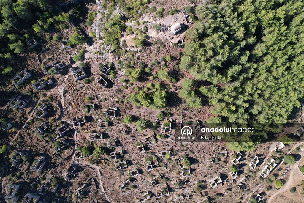 Ghost town in Turkiye's Mugla: Kayakoy 