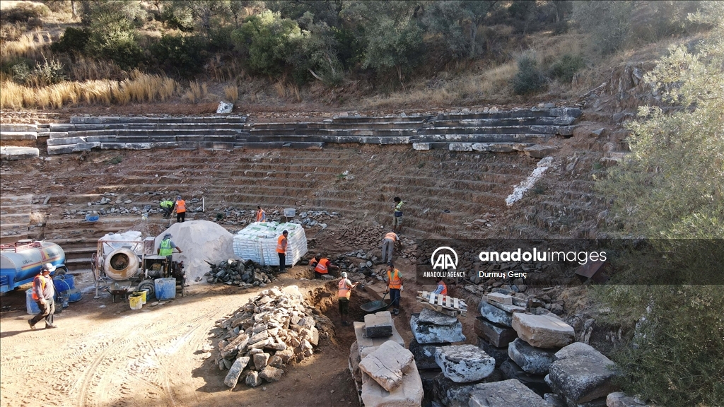 Theater of Euromos Ancient City in Turkiye's Mugla