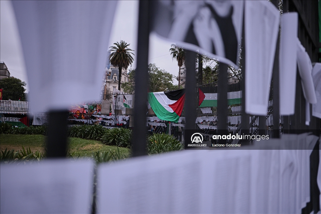 İsrail'in Filistin'e saldırıları Arjantin'de protesto edildi
