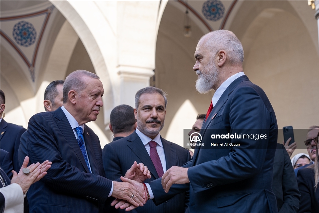 Cumhurbaşkanı Erdoğan, Arnavutluk'ta Namazgah Camisi'nin açılışına katıldı