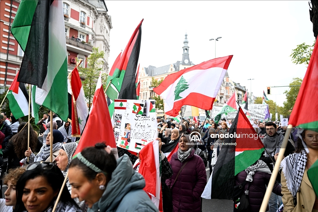 Pro-Palestinian and Lebanon protest in Berlin